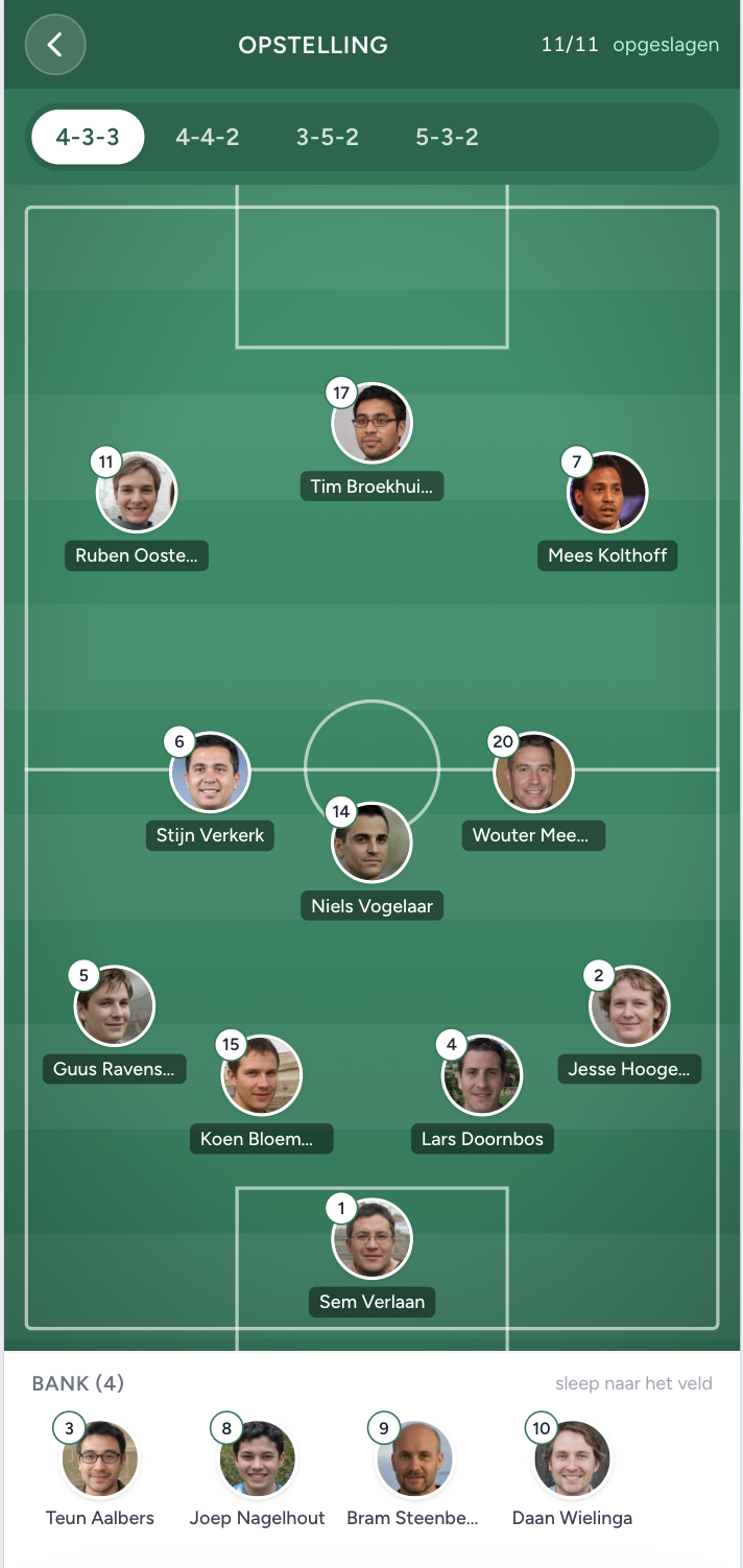 Opstelling in de Assistje-app